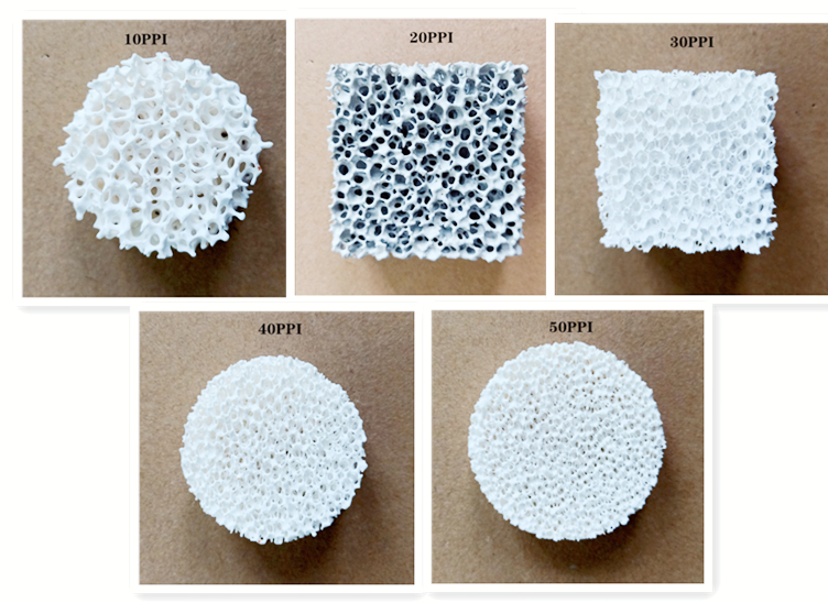 How to Choose right ppi of ceramic foam filter