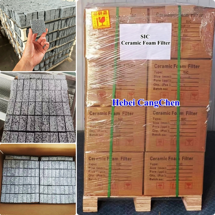 Package and export of silicon carbide ceramic foam filters