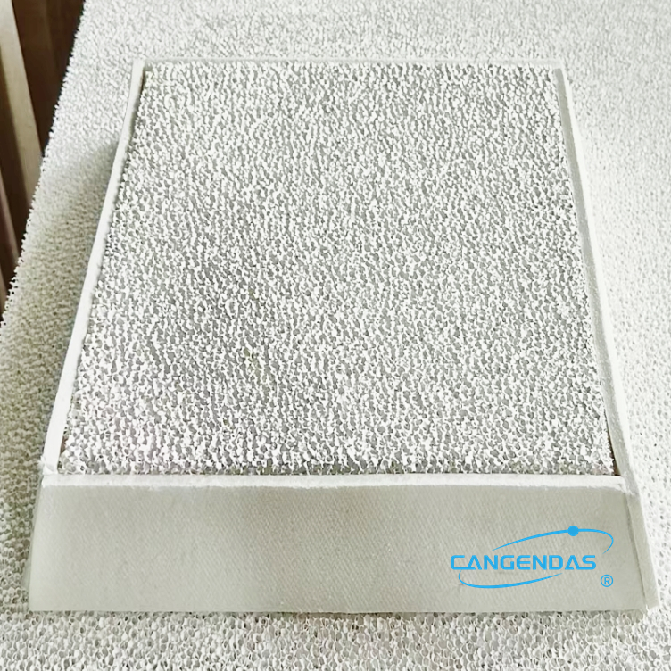 7x7x2 12x12x2 Alumina ceramic foam filter plate with fiber paper