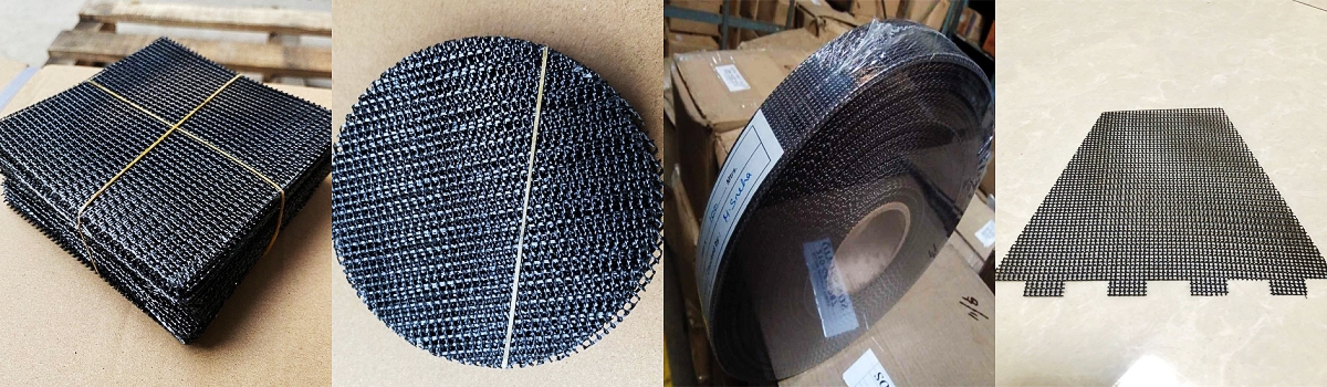 High Temperature Carbonized Fiberglass Filter Mesh For Molten Aluminum Filtration