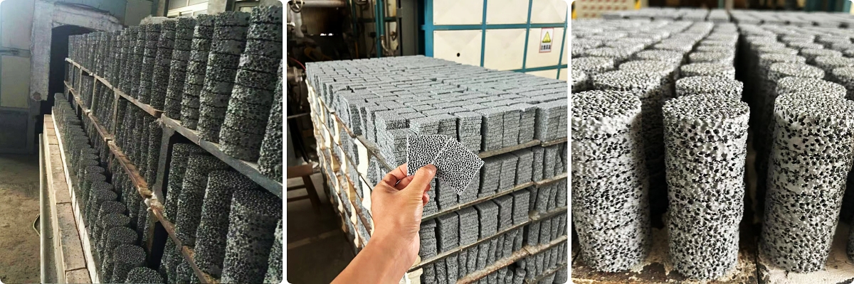 Professional Manufacturer and exporter of Silicon carbide ceramic foam filter in China