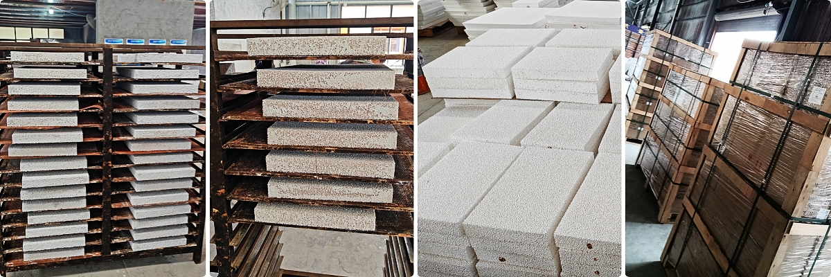 Right-Angle side alumina ceramic foam filter plate for our Canada Client