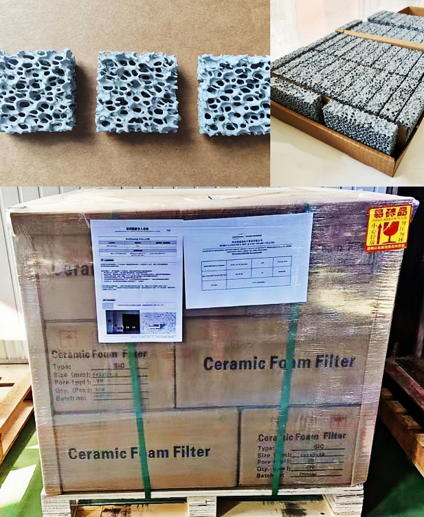 Silicon carbide (SIC) ceramic foam filter exported to India Client