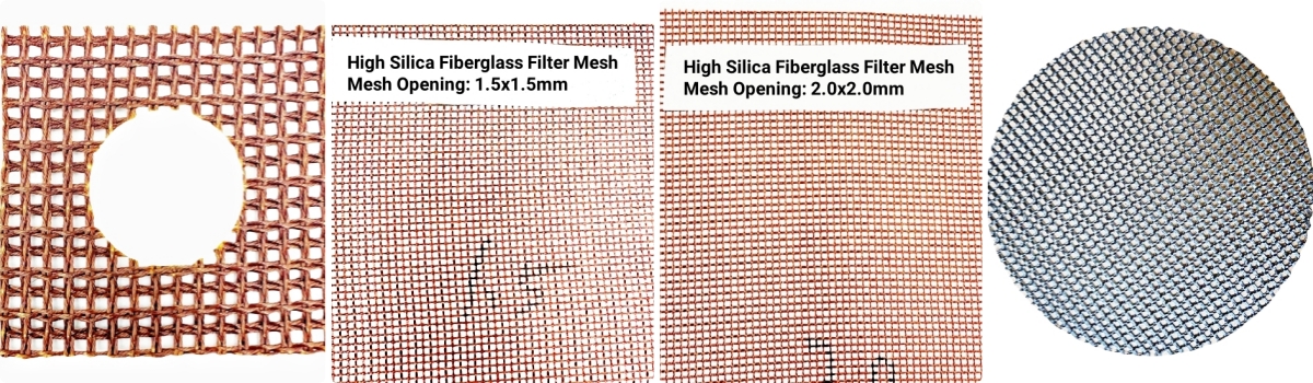 Fiberglass filter mesh is adopted to filter and purify metal liquids