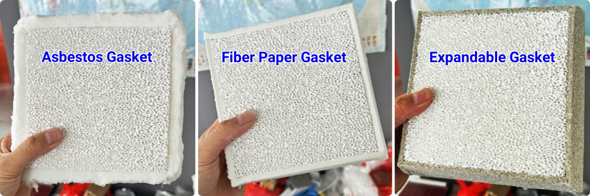 Three Gaskets of alumina ceramic foam filter plate