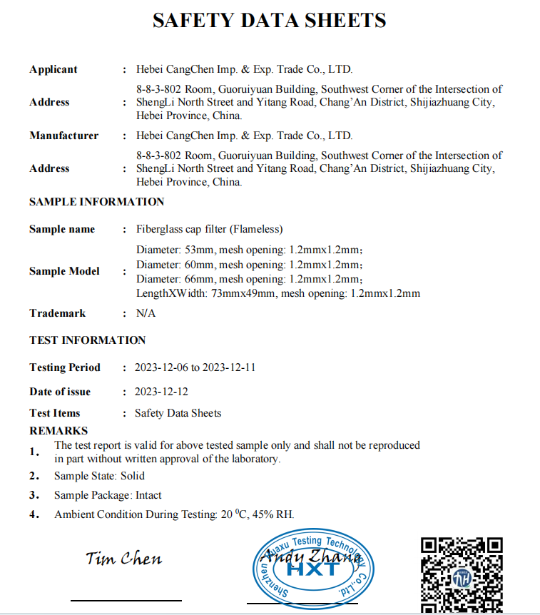 Why use fiberglass cap filter mesh in industrial casting production