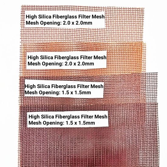 High Silica Fiberglass Fabric Filter For Steel And Iron Filtration